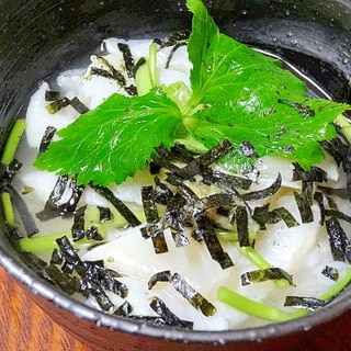 晩酌の〆に☆　「ヒラメ昆布〆茶漬け」